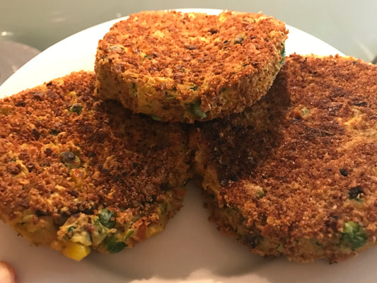 Potato, Chickpea & Veggie Cakes