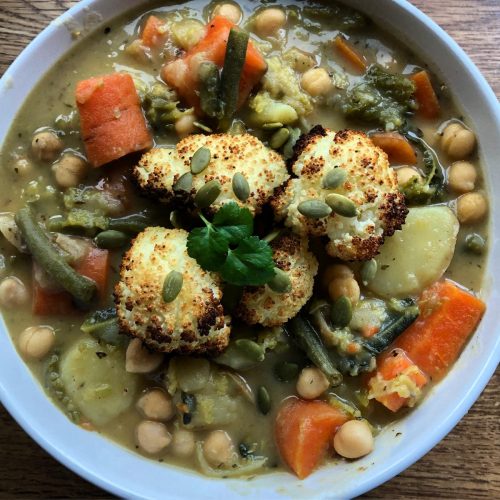 Roasted Cauliflower Stew