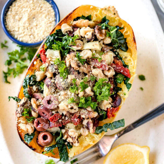 Mediterranean Baked Spaghetti Squash